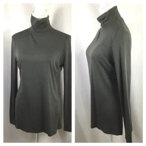 Athleta Threadlight Turtleneck Tunic Women's Size XS Lightweight Knit Olive - Picture 2 of 9